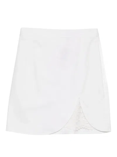 Blaklace Lace-detail Mini Skirt In White