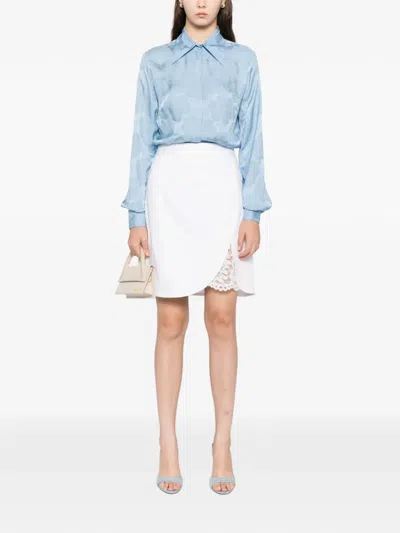 Blaklace Lace-detail Mini Skirt In White