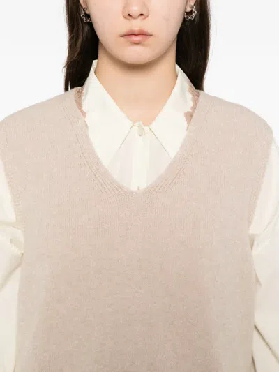 Blaklace Sleeveless Knitted Top In Neutral