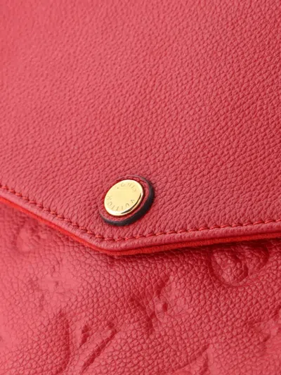 Pre-owned Louis Vuitton Twice Handbag Monogram Empreinte Leather Crossbody Bag In Red