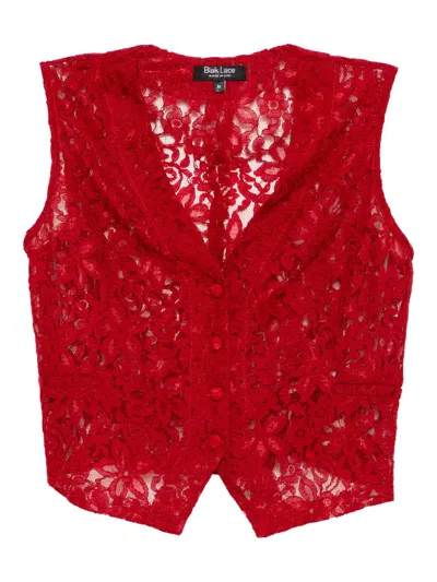 Blaklace Lace Tank Top In Red