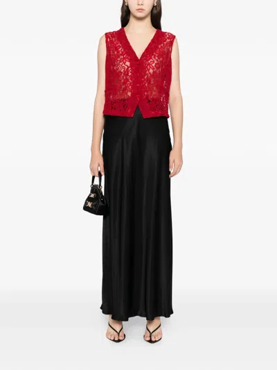 Blaklace Lace Tank Top In Red