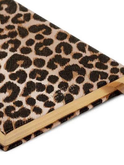 Smythson Soho Leopard-print Notebook In Brown