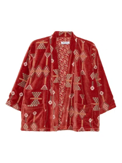 Blaklace Embroidered Jacket In Orange