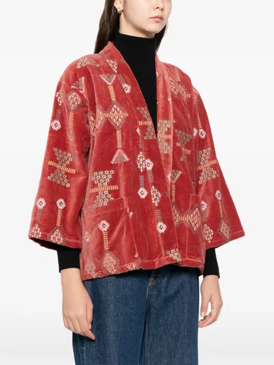 Blaklace Embroidered Jacket In Orange