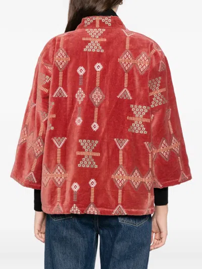 Blaklace Embroidered Jacket In Orange