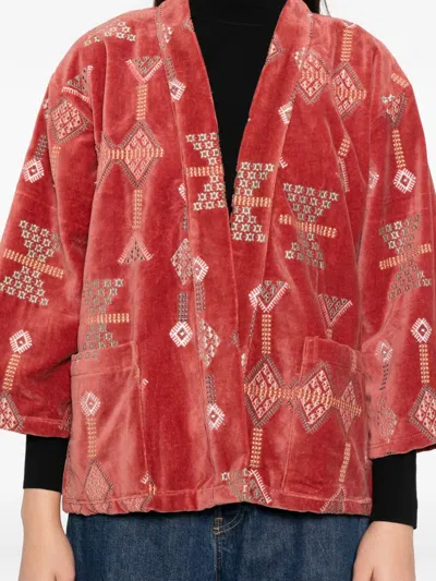 Blaklace Embroidered Jacket In Orange