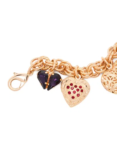 Blaklace Heart Charm Bracelet In Multi
