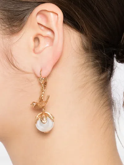 Blaklace Bead Embellishment Earring In Gold