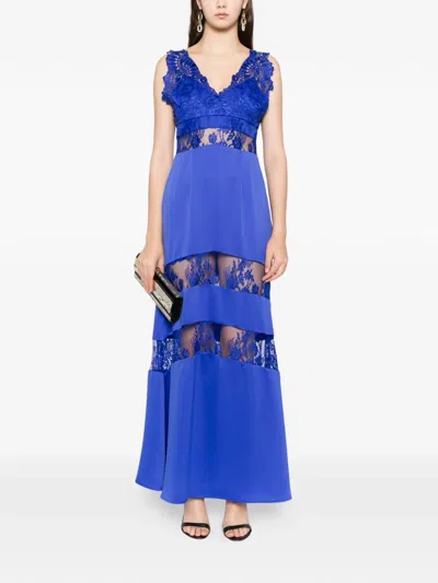 Blaklace Floral Lace Dress In Blue