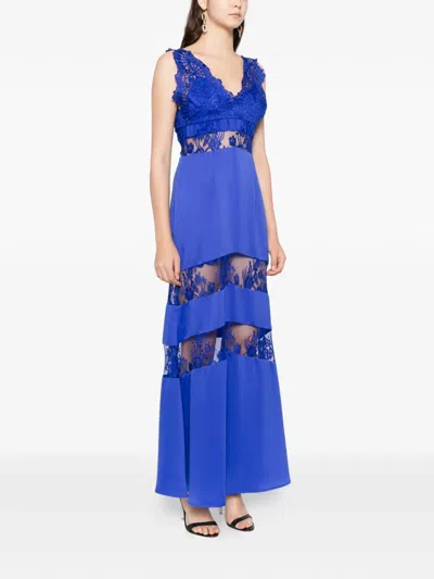 Blaklace Floral Lace Dress In Blue