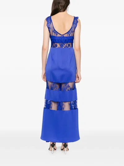 Blaklace Floral Lace Dress In Blue