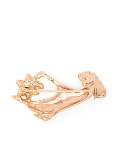 Blaklace Gem Embellishment Brooche In Gold