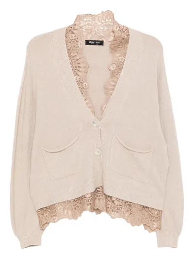 Blaklace Button-up Cardigan In Neutral