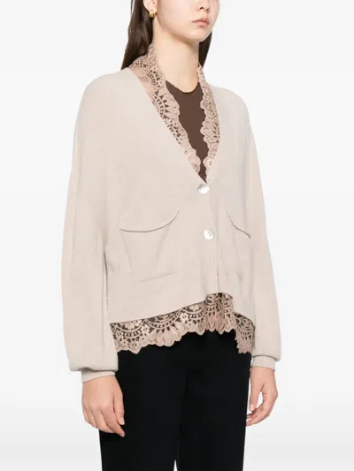 Blaklace Button-up Cardigan In Neutral