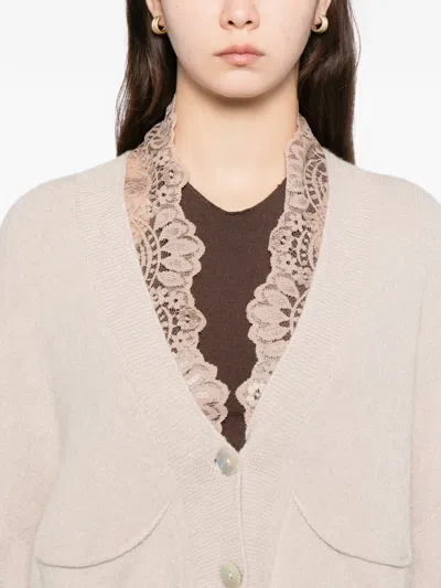 Blaklace Button-up Cardigan In Neutral