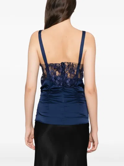 Blaklace Lace Vest Top In Blue
