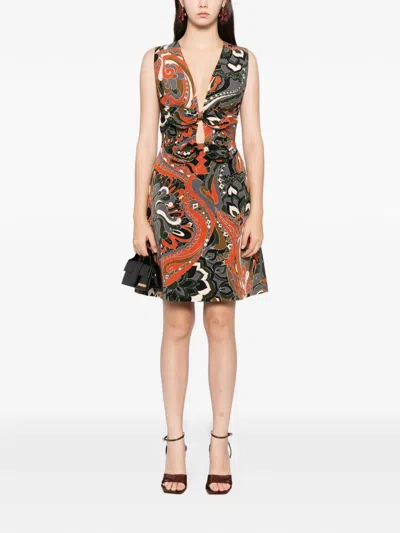 Blaklace Knot Paisley Dress In Multi