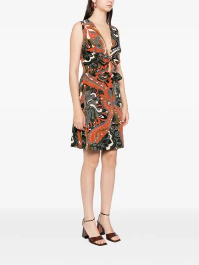 Blaklace Knot Paisley Dress In Multi