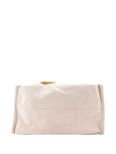 Pre-owned Hermes La Plage Beach Printed Canvas Tote Bag In Neutral