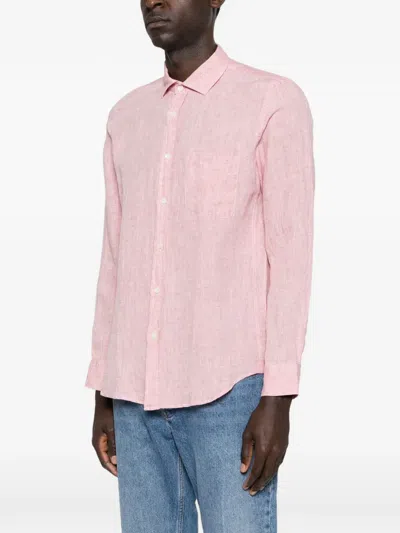 Hartford Linen Shirt In Pink