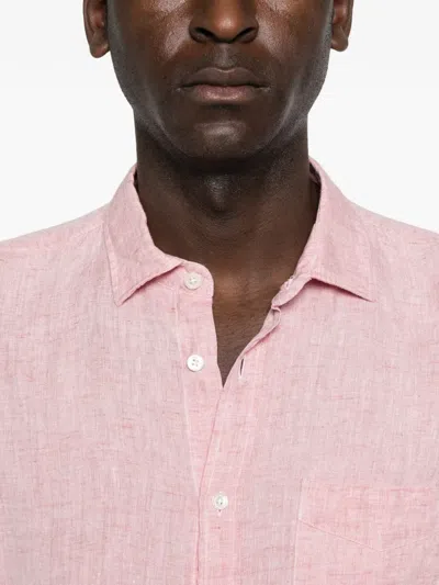 Hartford Linen Shirt In Pink