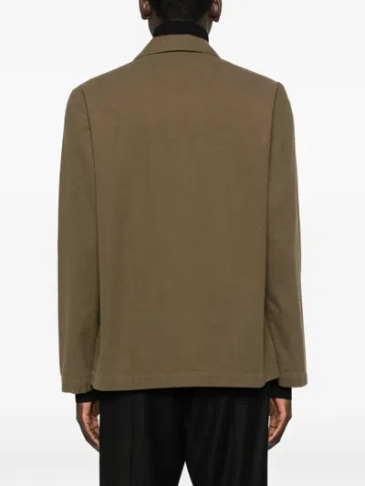 Hartford Buttoned Patch-pocket Overshirt In Brown