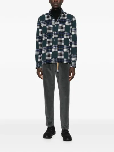 Hartford Patchwork Checked Shirt In Multi