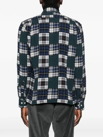 Hartford Patchwork Checked Shirt In Multi