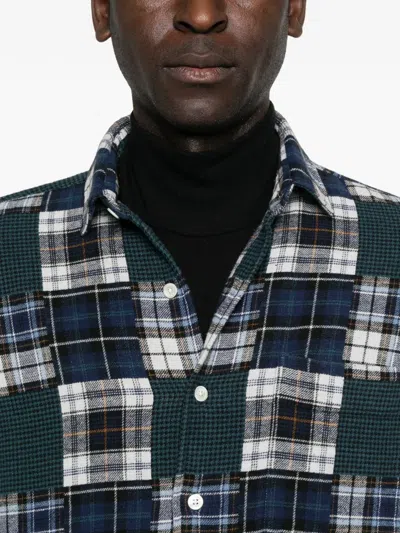 Hartford Patchwork Checked Shirt In Multi