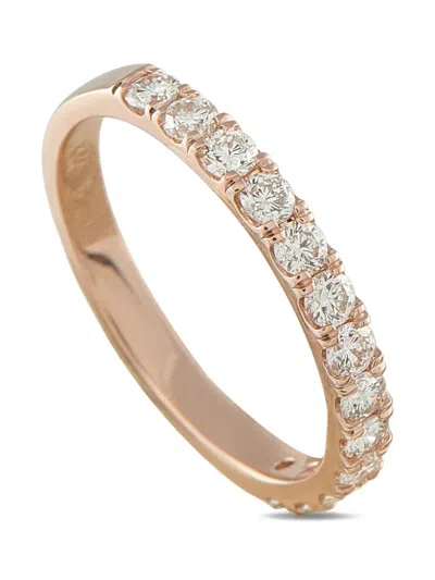 Lb Exclusive 14k Rose Gold 0.68ct Diamond Half-eternity Band Ring Mf12-111925 In Gold