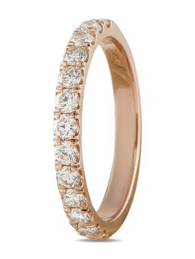 Lb Exclusive 14k Rose Gold 0.68ct Diamond Half-eternity Band Ring Mf12-111925 In Gold