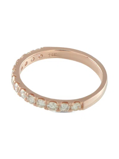 Lb Exclusive 14k Rose Gold 0.68ct Diamond Half-eternity Band Ring Mf12-111925 In Gold