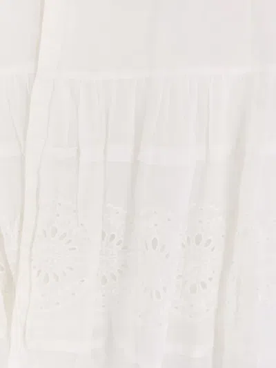 Isabel Marant Étoile Paoline Embroidered Midi Skirt In White