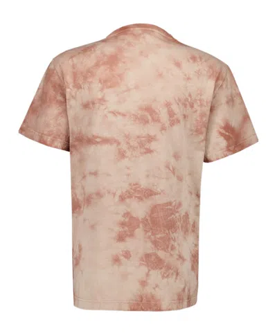 Alexander Mcqueen Skull Embroidered Tie-dyed T-shirt In Neutral
