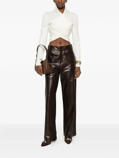 Alberta Ferretti Crossover Top In White