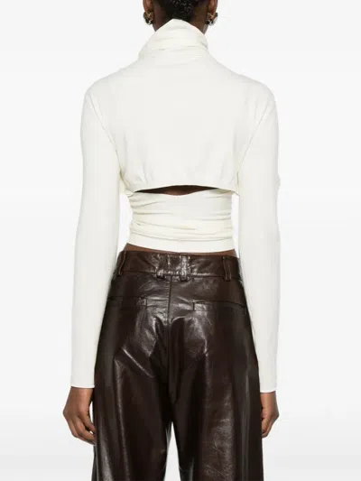 Alberta Ferretti Crossover Top In White