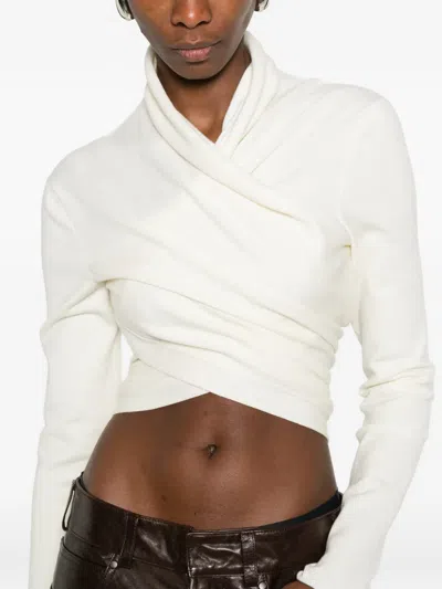 Alberta Ferretti Crossover Top In White