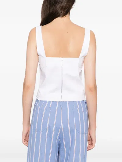 Blaklace Panelled Top In White