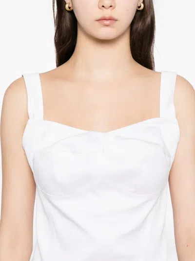 Blaklace Panelled Top In White