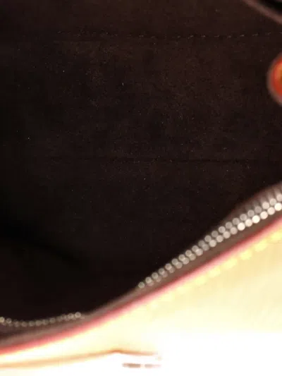 Pre-owned Louis Vuitton Cluny Top Handle Bag Epi Leather Mini Satchel In Brown