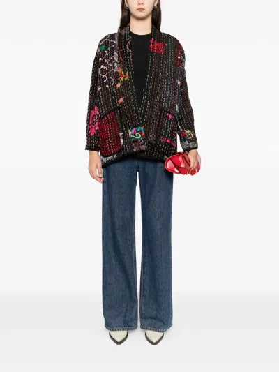 Blaklace Floral Patchwork Jacket In Black