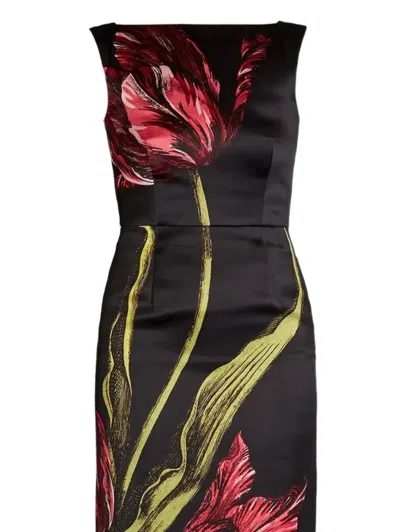 Erdem Floral-print Maxi Dress In Black