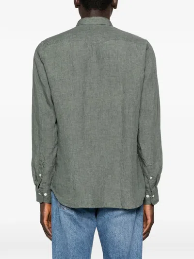 Hartford Linen Shirt In Green