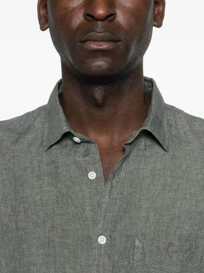 Hartford Linen Shirt In Green