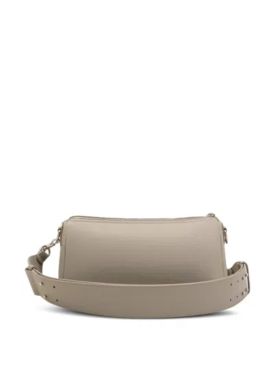 Ami Alexandre Mattiussi Padded Leather Marcel Shoulder Bag In Neutral