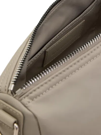 Ami Alexandre Mattiussi Padded Leather Marcel Shoulder Bag In Neutral