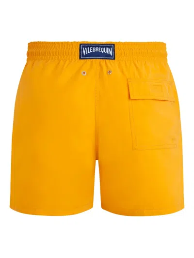 Vilebrequin Swim Shorts Starfish Art Water-reactive In Orange