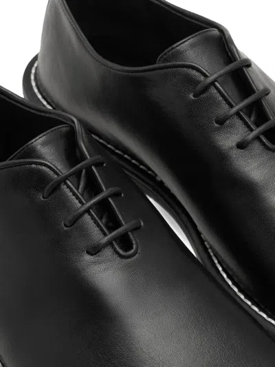 Ami Alexandre Mattiussi Leather Derby Shoes In Black