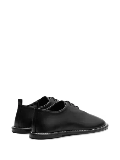 Ami Alexandre Mattiussi Leather Derby Shoes In Black